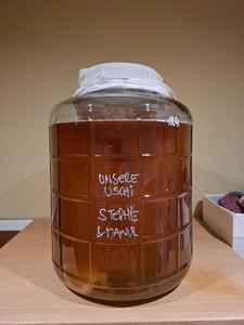 26L Gärballon Universelles Glas mit Gärsystem Gärbehälter Glasballon Wein Kunden-Foto 1