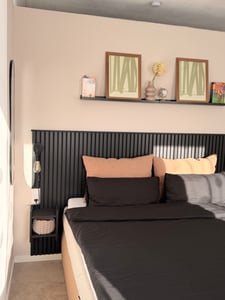 EllaTex Renforcé Bettwäsche 155x200 + 80x80 cm Baumwolle – atmungsaktive Bettgarnitur aus Renforcé, Farbe: Dunkelblau Kunden-Foto 1
