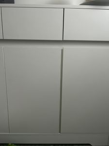 Kuchynská linka s pracovnou doskou, bufetová skrinka s LED osvetlením a zásuvkou, 170 x 38,5 x 100 cm, biela Fotografia od zákazníka č. 1