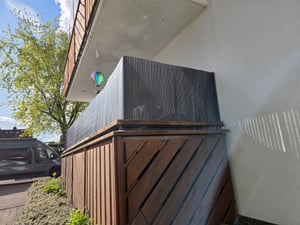Sekey PVC Sichtschutzmatte 100x300 cm Doppelte Verstärkung Innen, Balkon Sichtschutz Garten, Anthrazit Kunden-Foto 2