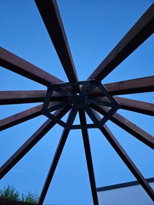 Pavillon Raccord de toit 5 mm acier galvanisé à chaud - Raccord d'angle pour pavillon de jardin - 8-angle Photo du client 1