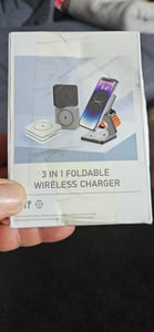 bezprzewodowa stacja ładująca 3 w 1 15 W do smartfonów, magnetyczna, składana, podstawka, do zegarków, słuchawek, wielu urządzeń, podróżna stacja ładująca - tworzywo sztuczne Zdjęcie produktu od klienta nr 1