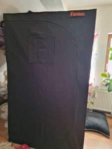 JUNG Gewächshaus Growbox Komplettset Anzuchtset mit Zuchtzelt LED Lampe, Anbau Pflanzen, BxTxH: 120x120x200,00 cm, Growbox, Gewächshaus Komplett Set Kunden-Foto 1