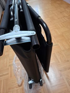 Linder Exclusiv Klappbarer Gartenliege XXL mit Baldachin Schwarz Kunden-Foto 2
