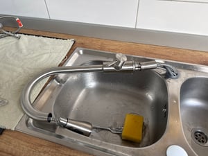 Wasserhahn Küche Ausziehbar, Hochdruck Küchenarmatur 360° Drehbar, Mischbatterie Spültischarmatur Kunden-Foto 3