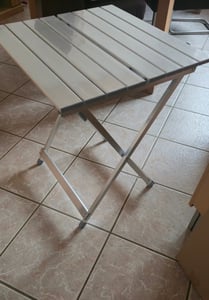 WOLTU Alu Campingtisch mit Tragetasche 120 × 68.5 cm für 4-6 Personen, klappbar, höhenverstellbar Kunden-Foto 2