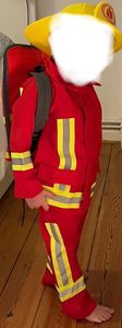 Kinderkostüm Feuerwehr Junge rot 104 Kunden-Foto 1