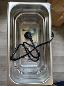 SucceBuy verbesserter Ultraschallreiniger, professioneller digitaler 3-Liter-Laborreiniger mit Timer, 200-W-Heizung, 120-W-Ultraschallleistung, für die gründliche Reinigung von Schmuck Kunden-Foto 2