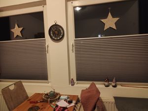 Plissee Faltrollo Magic moderner Sichtschutz Fensterrollo ohne Bohren Hellgrau 120x200 cm Kunden-Foto 2