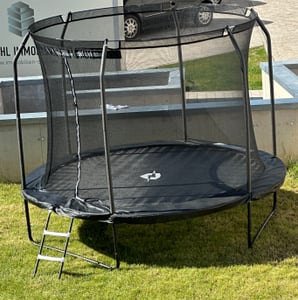 Thunder Trampolino da giardino Ultra 305 cm 10 ft rete interna 150 kg Nero Blu Foto del cliente 1