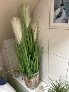 Künstliches Pampasgras 120 cm Deko Gras Gräser Kunstpflanze Kunstgras Schilf im Topf künstliche Pflanze Kunden-Foto 1
