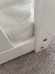 Kinderbett 80x160 mit Rausfallschutz und Lattenrost, Hausbett - Kinderbett 90x200 für Kinder - Kinderbett Hausbett 80x160 Weiß Kunden-Foto 10