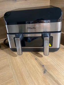 Heißluftfritteuse 9.8L Airfryer, Doppel Heissluftfritteuse 2 Kammern mit herausnehmbarem Trenner, 70 Prozent energiesparend, 8 Programme, Sichtfenster Kunden-Foto 1