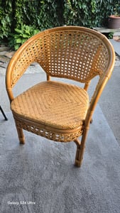 Kobolo Rattansessel VALENCIA Korbsessel Korbstuhl mit Armlehne - Natur braun Stuhl Stühle Armlehnenstuhl Rückenlehne Esszimmerstühle Sessel Wohnzimmer Kunden-Foto 4