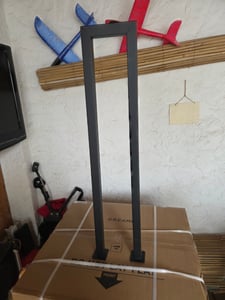 LZQ Binnenleuning voor trappen, U-vormige trapleuning, handrail voor trappen, metalen leuning binnen/buiten, moderne Scandinavische handrail, zwart, leuning voor villa's (zwart, 95 cm) Klantenfoto 1