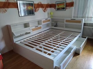 Flieks Tagesbett mit Ausziehbett 90x190cm, Schlafsofa 90x200cm mit Ladefunktion, Holzbett  Einzelbett Stauraumbett mit Staufach, Jugendbett Gästebett Kunden-Foto 2