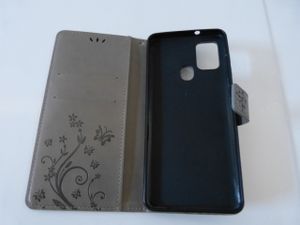 Handy Tasche für Samsung Galaxy S5 Schutz Hülle Handyhülle mit Blumenmuster Klapp Hülle mit Standfunktion und Kartenfächer Farbe: Blau Kunden-Foto 5