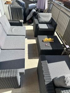 Hobbygarden cuscini per poltrone in rattan mobili in rattan mobili da giardino techno rattan indoor/outdoor - Mia Tech - 60 x 55 cm - Nero Foto del cliente 1