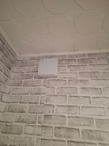 EINFEBEN koupelnový ventilátor 100mm odsávací ventilátor s čidlem vlhkosti s nastavitelnou dobou chodu, nástěnný ventilátor s funkcí časování a zpětnou klapkou, ventilátor pro koupelnu WC kuchyň koupelna Fotografie od zákazníka č. 1