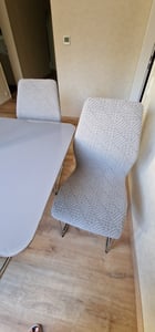 Dicker Jacquard-Stuhlbezug mit geprägtem Rautenmuster in Grün – Strapazierfähig und formstabil Kunden-Foto 2