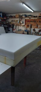 MSS Schaumstoffplatte 140 x 200 x 12 cm RG 25/40 Schaumstoffpolster Topper Matratze Matte Schaumstoff Kunden-Foto 1