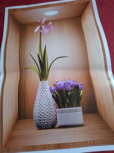 3D Wandaufkleber Hauspflanzen, Wandtattoo Blumen, selbstklebende Wanddekoration Kunden-Foto 8