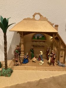 Set di statuine per culla - 11 pezzi / piccolo - Decorazione per la tavola della stalla del presepe Foto del cliente 1