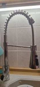 Homelody Wasserhahn Küche mit 2 Strahlarten,360° Drehbar Küchenarmatur,Edelstahl Spültischarmatur,Hochdruck Armatur,Mischbatterie Küche Matt Gebürstet Kunden-Foto 2