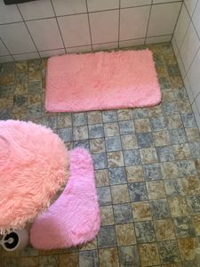 Badteppich Set 3 Teiliges, rutschfeste Shaggy Badematte, Flauschig Contour Badteppich, Langflor Toilettensitzbezug Schwarz Kunden-Foto 1