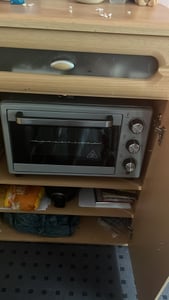 Homcom Minibackofen 32L 1600W Elektrischer Mini Ofen mit Schlackenauffangwanne Metall Edelstahl Glas Silber 52,2 x 38,1 x 33,5 cm, 32 l, Silber, Freistehend, Drehregler, 6 Scheibe(n), 100 - 230 °C Kunden-Foto 1