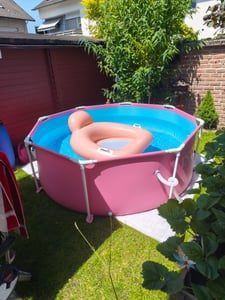 INTEX 28290ND - Pink Metal Frame Pool (244x76cm) Swimmingpool Planschbecken Kunden-Foto 1