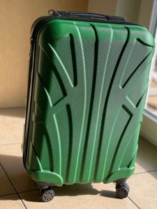 Suitline - leichtes Handgepäck 55x35x20 cm Flugzeug-Trolley 34 L Bordgepäck Hand-Koffer leicht Bord-Koffer 4 Rollen Kabinengepäck Hand Luggage TSA ,Cyanblau Kunden-Foto 1