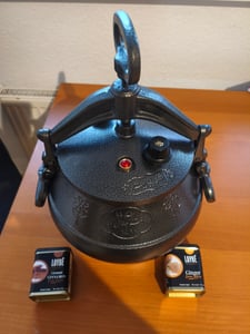 Kazan 8L (7,5) – Casseruola in alluminio con coperchio | Pentola orientale per carne, adatta a gas, barbecue e campeggio Foto del cliente 2