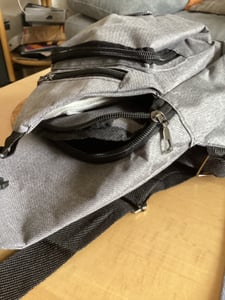 Herren Sling Bag Crossbody Tasche mit USB Port, A0575 Grau Kunden-Foto 1