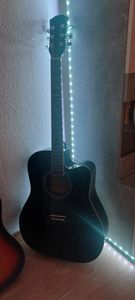 4/4 Westerngitarre Einsteiger Modell Akustik Stahlsaiten Gitarre Natur Hochglanz Fichte furniert CW200 Kunden-Foto 1