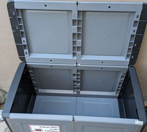 Gartenbox Wetterfest Outdoor Garten Box Gartenauflagen Gartentruhe XXL Auflagenbox Wetterfest Kissenbox Aufbewahrungsbox Gartenkiste Balkonschrank Groß 410 L Kunden-Foto 1