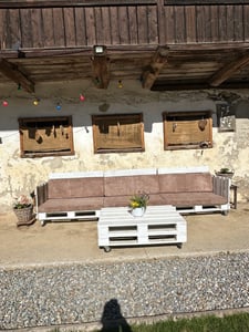Palettenkissen, Gartensofakissen, Sitzkissen, PFL (Sitzkissen 120x80, Beige) Kunden-Foto 1