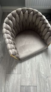 Design-Sessel aus Samt mit goldenen Beinen und Armlehnen Versailles - Braun Kunden-Foto 1