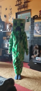 Minecraft-licentie masker, Creeper, videospelmasker, groen-zwart - universele maat Klantenfoto 1