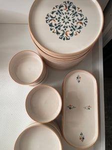 Hermia Concept, MCH09211, Frühstücksteller, Blau, Keramik, 19 x 19 cm Kunden-Foto 1