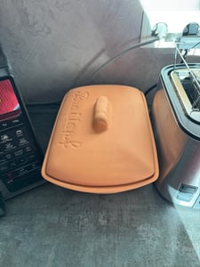 Terra Brottopf Brotkasten mit Deckel Brötchen Toast Aufbewahrungsbox Ton Kunden-Foto 1