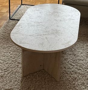 Skye Decor, Sable - Travertine, Walnut, stolik kawowy, trawertyn, płyta wiórowa pokryta w 100% melaminą, 119 x 60 x 40 cm Zdjęcie produktu od klienta nr 20