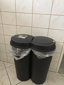 Odpadkový koš 2x25 litrů Duo Bin - barva: černá Fotografie od zákazníka č. 2