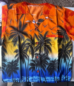 King Kameha Hawaiihemd "Beach" in Rot Herren Hawaii-Hemd Kurzarm Front-Tasche Stylish Kunden-Foto 2