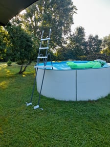 Intex 28076, Žebřík, Šedá, Bílá, Plast, Nadzemní bazén, Čína, 122 cm Fotografie od zákazníka č. 1