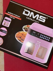 DMS HFG-7R XXXL 7 Liter Heißluftfritteuse Backofen Heißluftgrill rosa Kunden-Foto 1