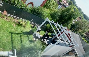 Pfosten für Kunststoffzaun Korsika Rivana weiß geschlossen Kunden-Foto 1