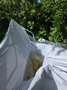 JOIEYOU altánok 3x3m skladací altánok s bočnými panelmi a oknami a taškou na prenášanie Skladací stan Polyester Skladací záhradný altánok Stan Vonkajší, sivý Fotografia od zákazníka č. 1