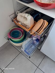 UISEBRT 4x Teleskopschublade – Passend für 47 cm Innenbreite / 50 cm Außenbreite Schrank – Ausziehbare Schublade für Küche & Schrankregal Kunden-Foto 3