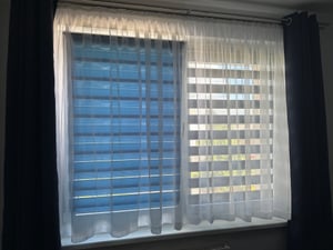 Estika Doppelrollo Klemmfix - 80 x 150 cm - Marine - Duo Rollo ohne Bohren Kunden-Foto 2